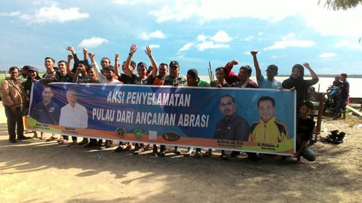 PWI Meranti Tanam 4000 bibit Mangrove di Pantai Mekong